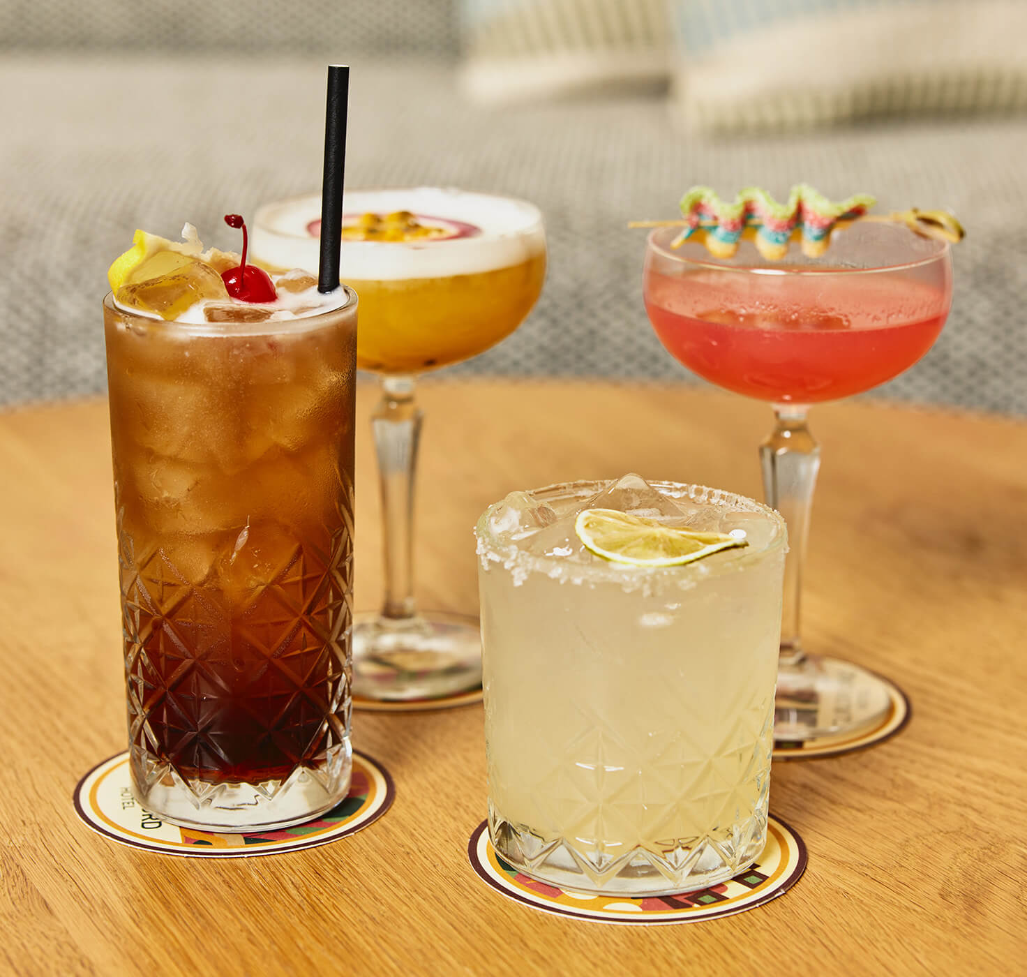 a selection of cocktails